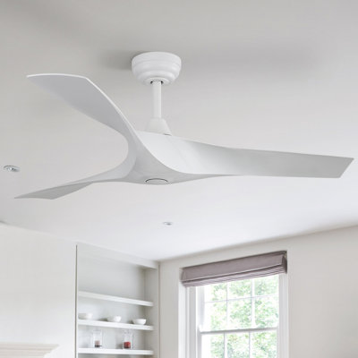Ventilateur de plafond moderne à 3 pales 52 po avec télécommande Kemp