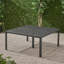 Table de salle à manger d'extérieur moderne en aluminium avec accents tissés, noir mat antique