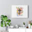 Faith, Hope, Love Cross Flowers - Wrapped Canvas Print-1016489057