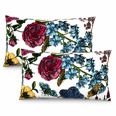 Set of 4 Outdoor Lumbar Throw Pillows with Inserts, 12" x 20" Water-Repellent and Fade-Resistant Decorative Pillows with Zipper for Patio, Porch, Balcony, and Sofa