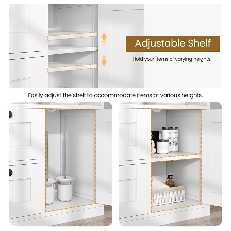 Rangement pour salle de bain moderne, Blanc