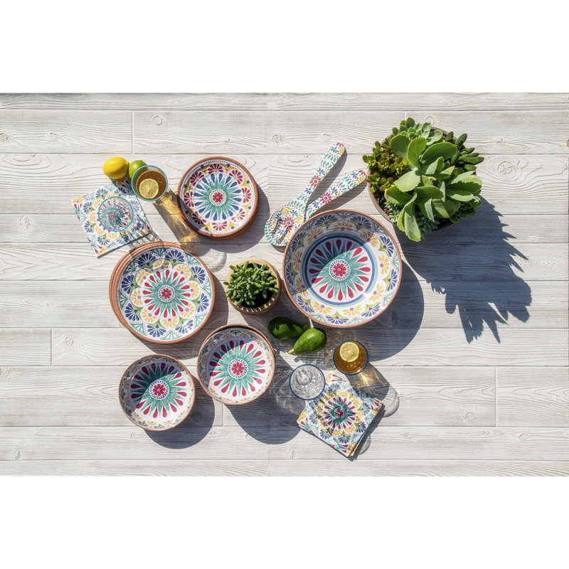 Chris Melamine Dinnerware - Service for 4