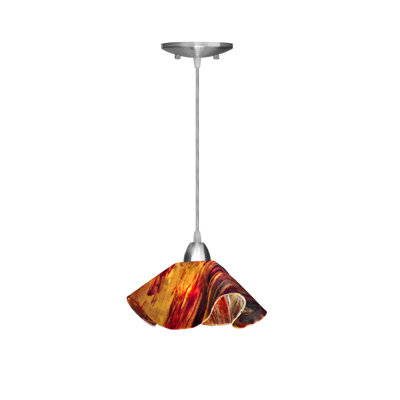 Amergin Handcrafted Glass 1-Light Geometric Pendant