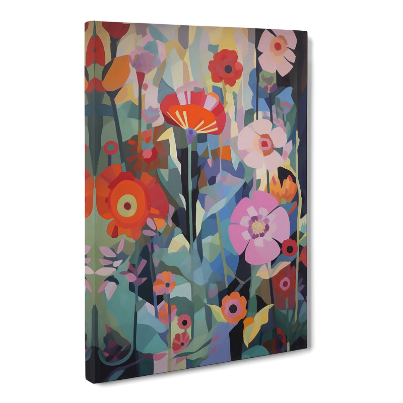 Holger Retro Flowers Vol.2 - Wrapped Canvas, 50cm H x 35cm W