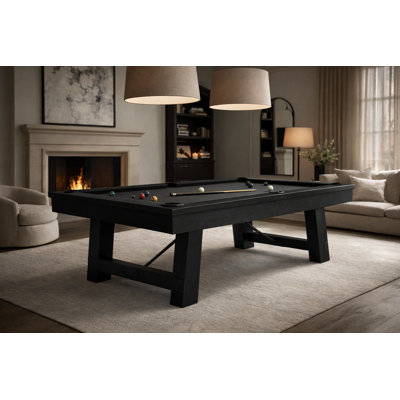 Isaac 8' Slate Pool Table In Black Ash With White Glove Installation Included.