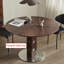 Table ronde en bois massif de style français rétro.