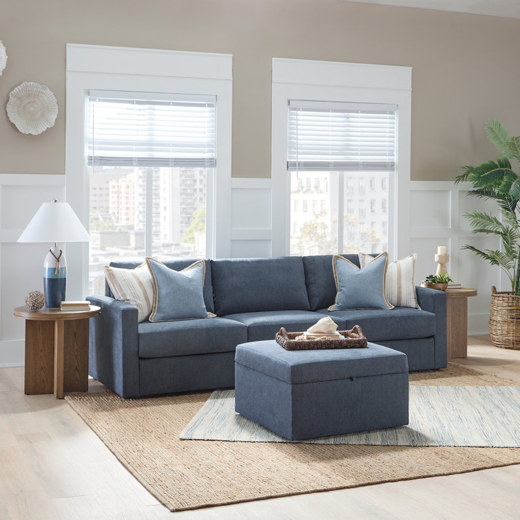 Flex 103'' Upholstered Modular Sofa with Storage Ottoman