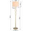 Lampe sur pied Glam Crystal Gold avec éclairage à 3 voies, abat-jour en lin pour la décoration de l'espace de vie (ampoule non incluse)