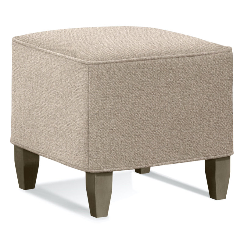 Brooklyn Upholstered Ottoman, Eggshell Crypton Performance Polyester Blend, Truffle
