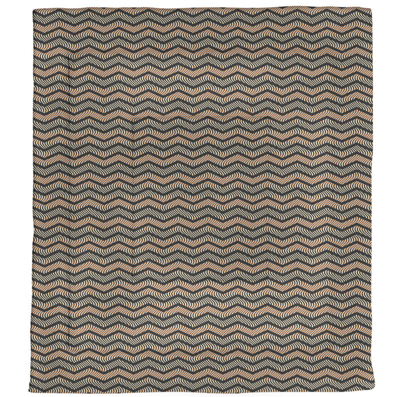 Édredon simple en microfibre à chevrons ondulés Rhonda Cheval, Édredon simple TG, Noir / Orange