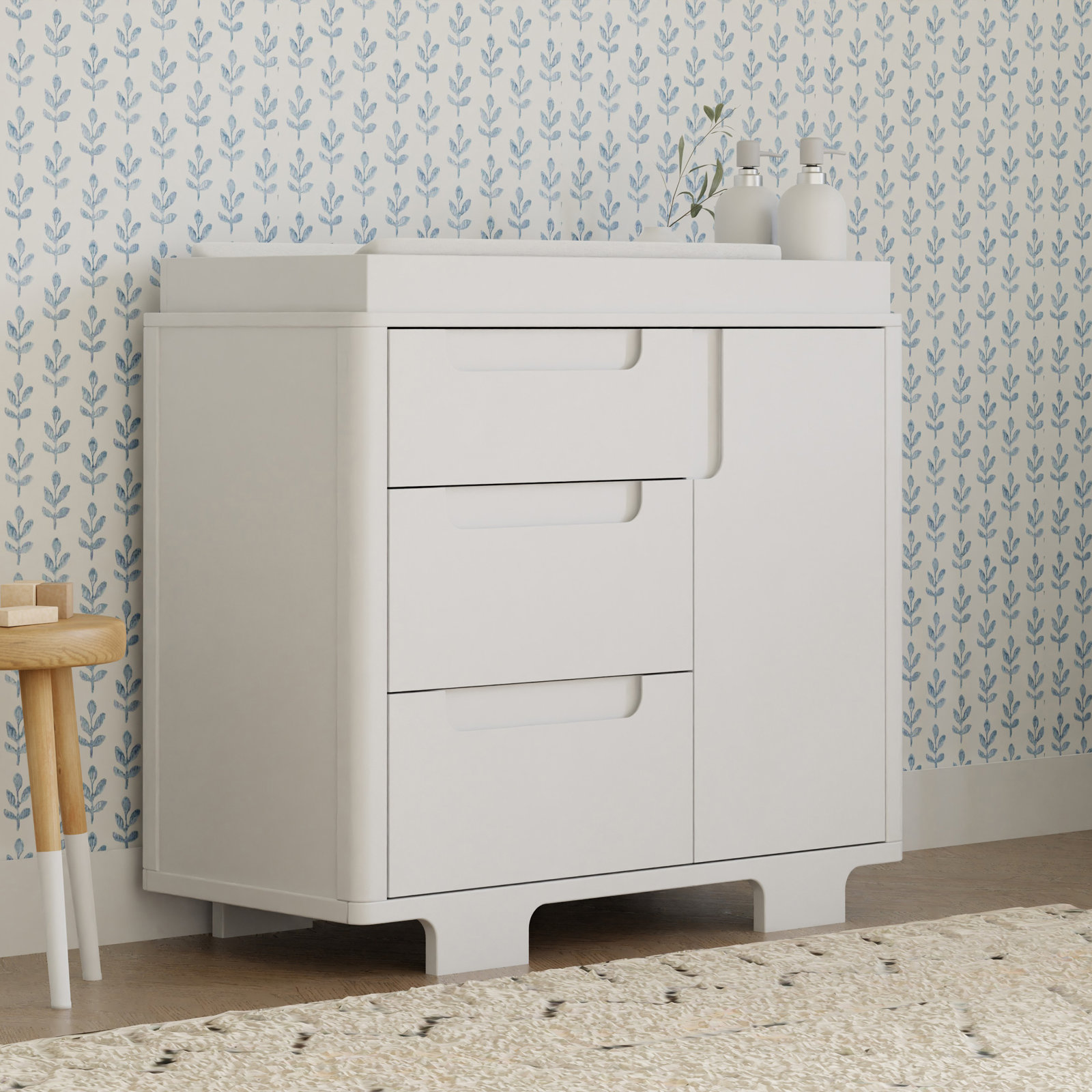 Yuzu 3-Drawer Changer Dresser, White