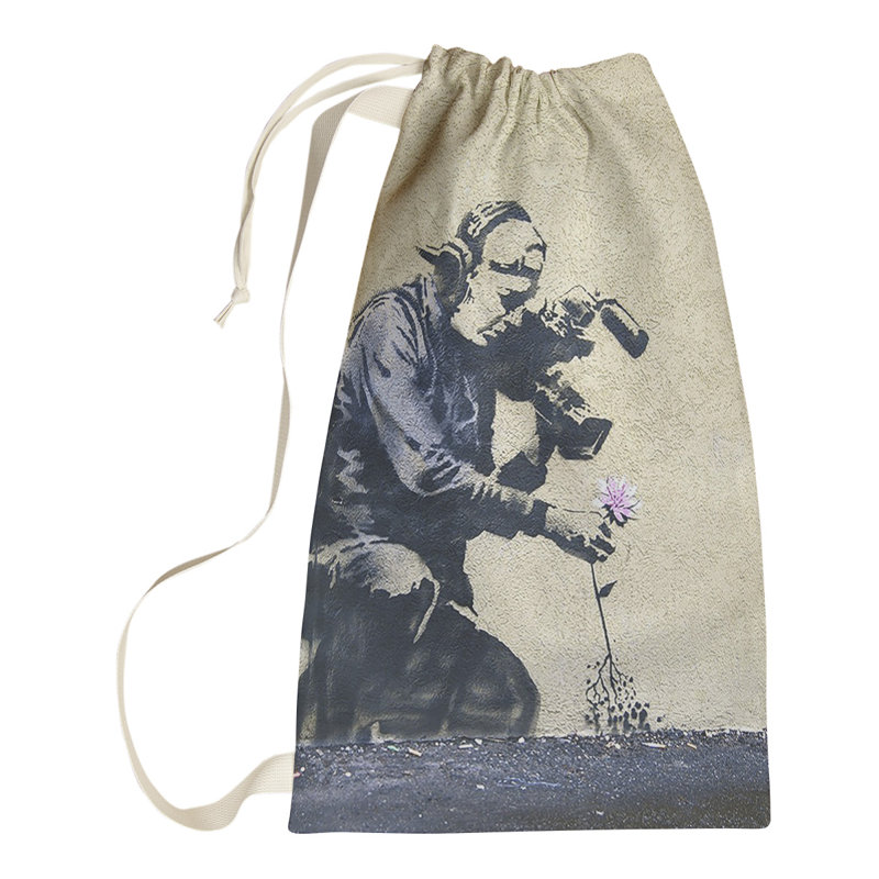Fabric Laundry Bag with Handles, Small (29" H x 18" W x 1" D)