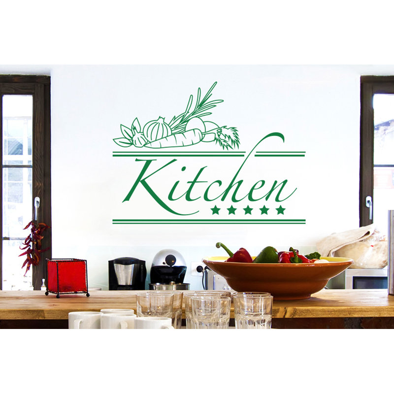 Food & Beverage Non-Wall Damaging Wall Decal, Green, Large