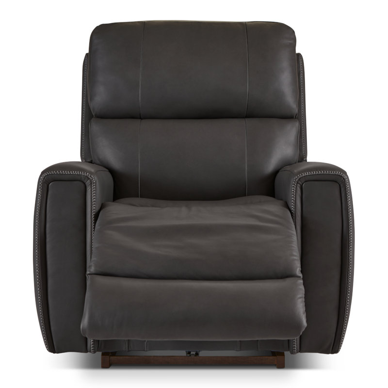 Fauteuil inclinable berçant en cuir Apollo, Cuir synthétique caramel, Électrique