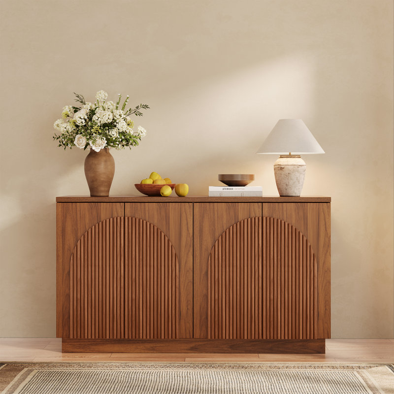 Buffet courbé 55 po Designer, Brun