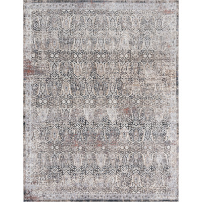 8 Area Rug in Charcoal/Beige