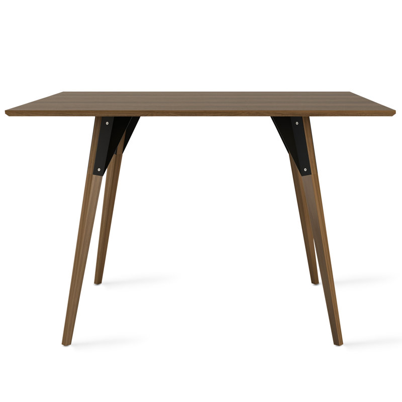 Table de salle à manger Clarke, Noyer, Noir / Noyer, H 30 po x L 46 po x l 40 po