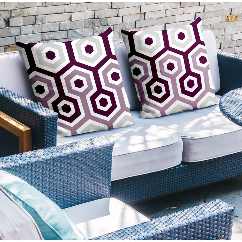  Coussin intérieur / extérieur, L 17 po x H 17 po, Mauve