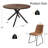 45.3"l Round Modern Kitchen Dining Table With 32.8"h Dining Chair-499716508