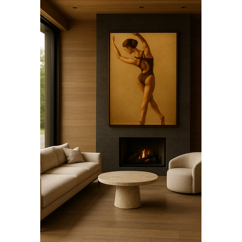 «Aurelia in Suspension», art mural sur toile par Kasian Art Studio - cadre noir