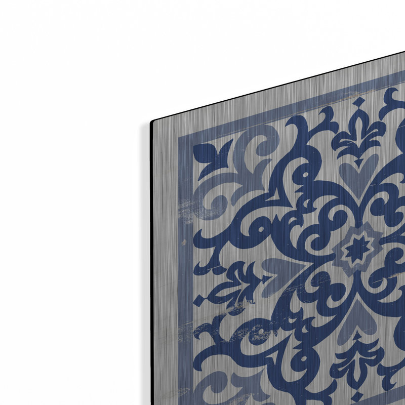 «Blue Tile VI» par Cindy Jacobs, H 12 po x l 12 po