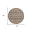 Tapis rond 8 pi brun et beige rond lavable pour l'extérieur Southwestern