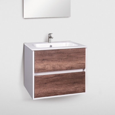 Ginger 600mm Wall Mounted Single Vanity Unit