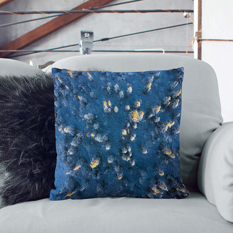 Square Cushion, Black, 55cm H x 55cm W x 20cm D