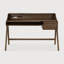 Flow desk - varnished mahogany - rose brown - 2 drawers - rectangular-1391846726