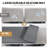 Washer Dryer Countertop,Large Washer And Dryer Covers, Non-Slip Waterproof Silicone Dryer Top Protector Mat, Washer Dryer Topper（Gray）