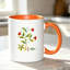 Floral Plant Print Mug - Creative Design Ceramic Coffee Cup, Office And Home Daily Use Drinking Cup, Cute Aesthetic Ins Style Tea Cup with Vibrant Flower.