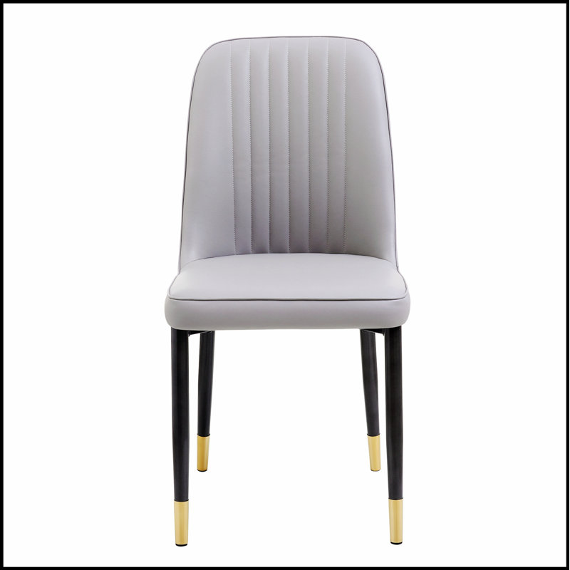 Chaises de salle à manger rembourrées modernes avec coussins épais et structure robuste, ensemble de 2