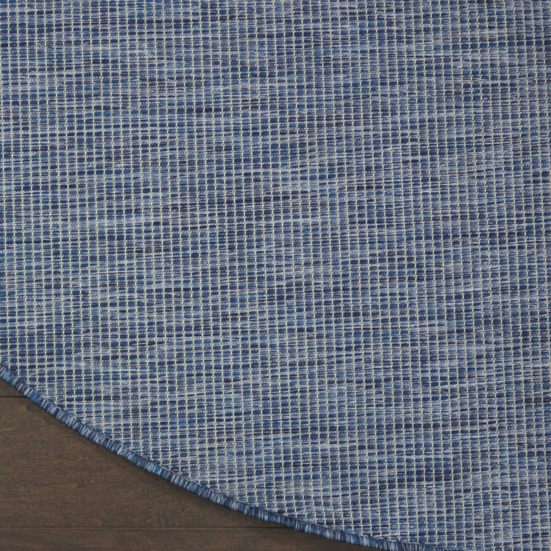 Tapis bleu marine Minica, Rond 8 pi