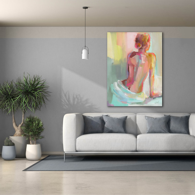 «Woman Posing» par Jenny Westenhofer, H 54 po x l 40 po x P 1,5 po