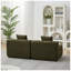 Canapé modulaire en chenille vert-601015588