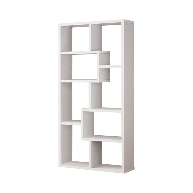 Adwolf Geometric Bookcase, White