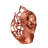 Hand-Painted Decorative Object, Copper Finish, 14.2 x 14.0 x 12.6 inches | 100% Polyester Material, Unique Color Variation | Perfect for Living Room or Office Decor, Stylish and Eye-Catching Accent Piece-1362268082