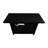 Outdoor Fire Pit Table In Black Steel, 25" H X 42" W, Adjustable Flame, Propane And Natural Gas, Stainless Steel Burner Area, Cover Table, Height Width, Burner, With