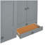 Grand lit escamotable avec port USB, petites armoires et tiroirs-1357964509