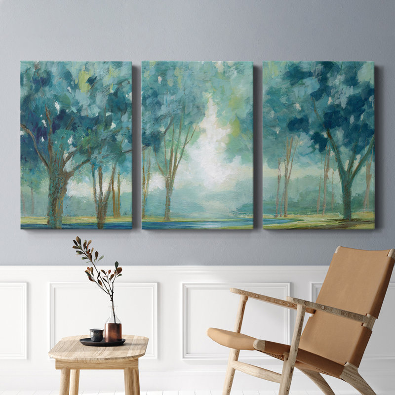 Ombre après-midi - Toile tendue avec châssis de qualité supérieure - Prêt à être accroché, H 27 po x l 54 po x P 1 po