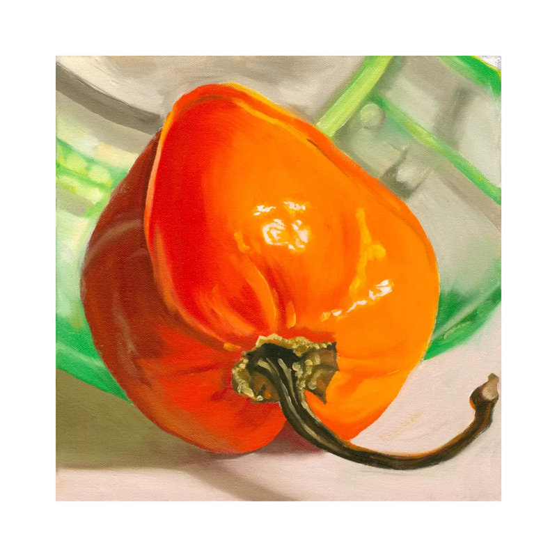 Orange Habanero 1 Piece Wall Art on Canvas, 93.98 cm H x 93.98 cm W x 1.91 cm D, Wrapped Canvas