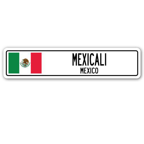 Panneau de signalisation en aluminium, drapeau mexicain, Mexique, H 7 po x l 30 po x P 1 po