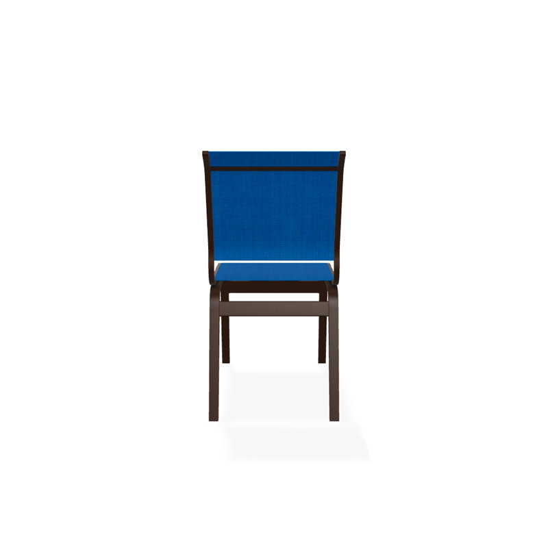 Chaise d'appoint de salle à manger Hiraku, Kona texturé, Bleu pacifique 28D