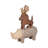 Playful Animals Stacked Figurine - Whimsical Sculpture Statue Featuring Artistic Detailing - Decorative Objects Accent For Home Decor On Table Styling, Tan & Brown-587337028