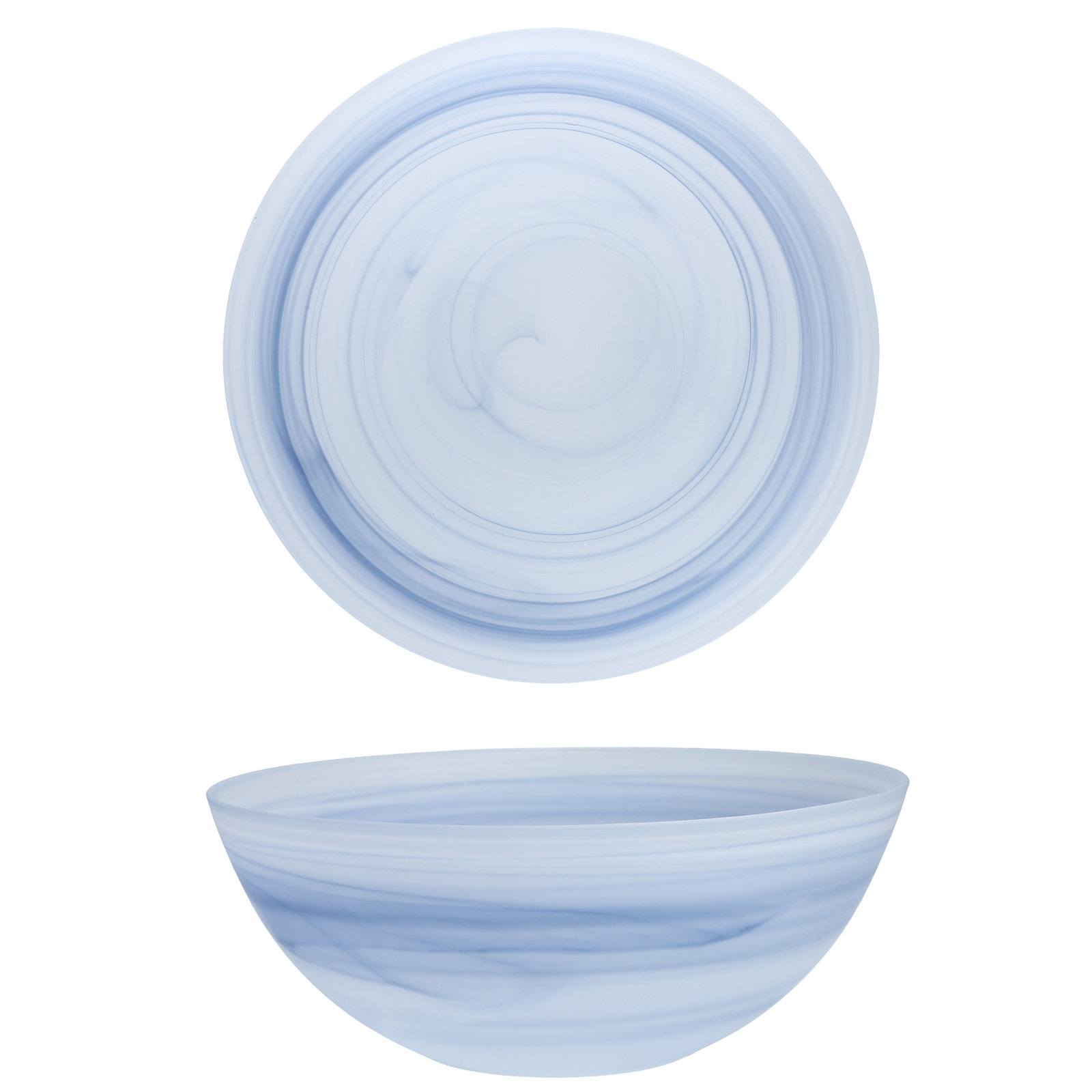 D&V La Jolla Amethyst 9.75" Serving Bowl, Set of 2, Ink Blue
