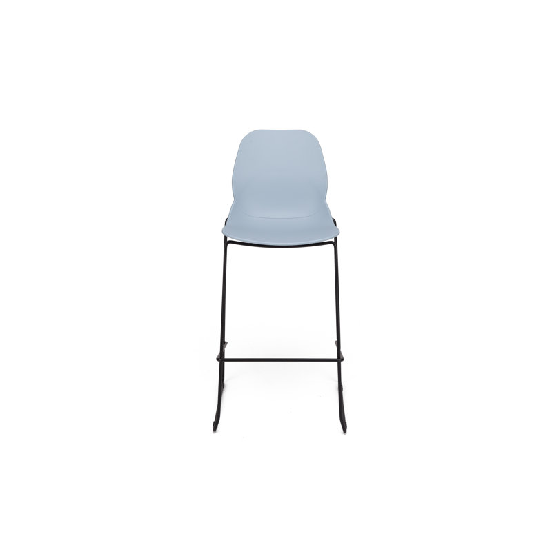 Yui Counter Stool with Metal Frame, Light Blue