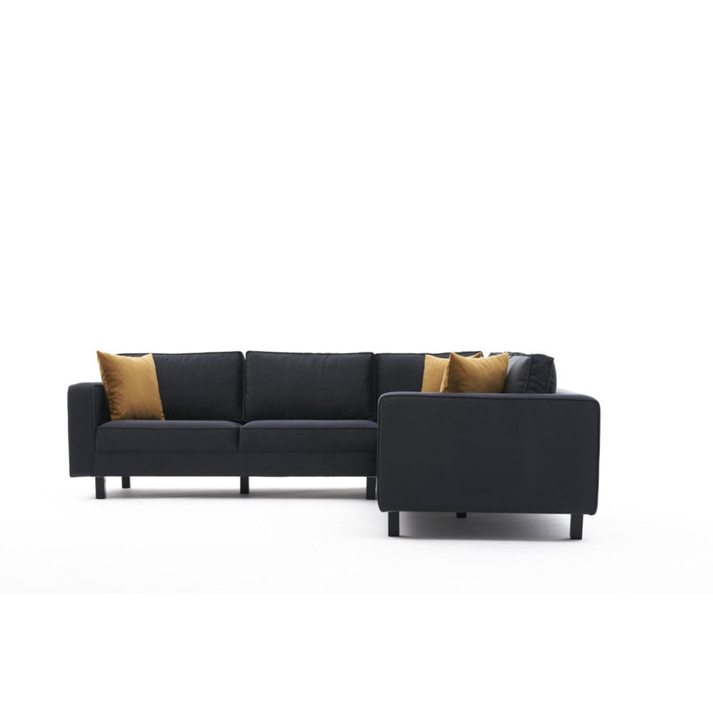 Canapé modulaire Breaanna, 100 % polyester anthracite