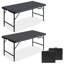 Table de fête de pique-nique pliante 4 pi multi-fonctionnelle pour l'extérieur (paquet de 2)