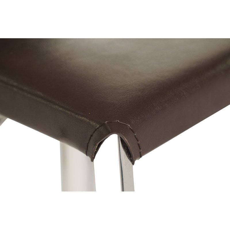 Doleman Swivel Upholstered Adjustable Height Counter Stool with Metal Frame, Espresso