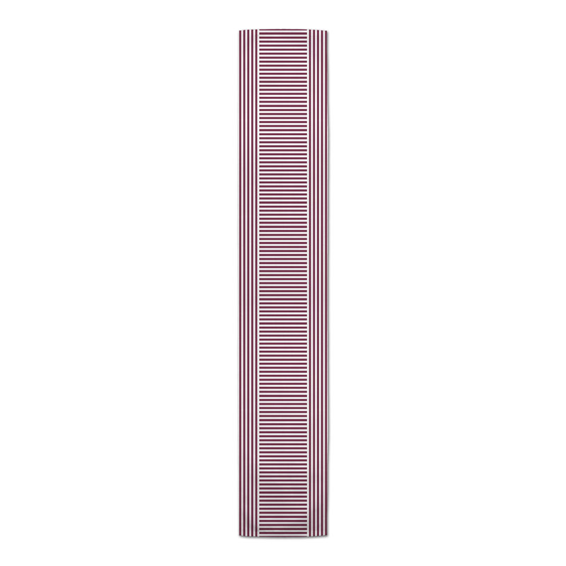 Chambre Rectangle Striped Polyester Table Runner, 72" x 16", Purple